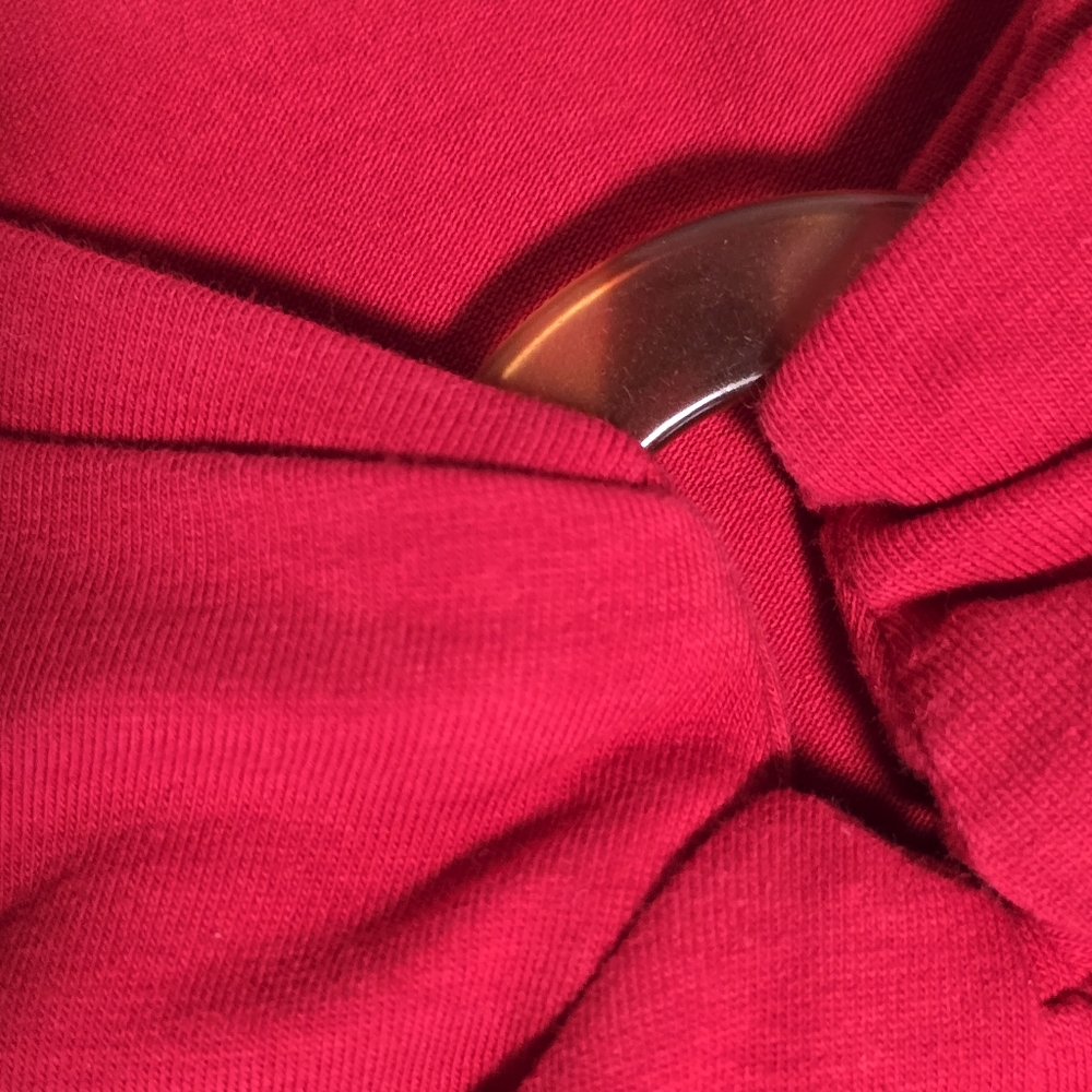Talbots Red 3/4 Sleeve Blouse, Size S - Picture 5 of 8